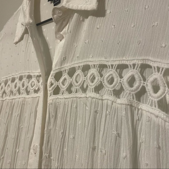 NWOT Lumiére Crochet Clip Dot Mini Dress - Picture 5 of 8